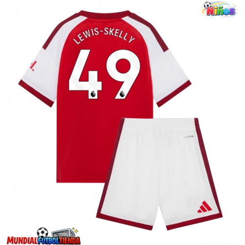 Camiseta Arsenal Myles Lewis-Skelly #49 Primera Equipación Replica 2026-27 para niños mangas cortas (+ Pantalones cortos)